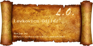Levkovics Odiló névjegykártya